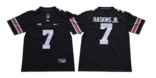 Men's Ohio State Buckeyes #7 Dwayne Haskins Black Football Jersey