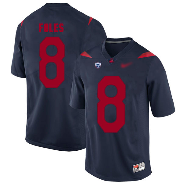 Nick Foles Arizona Wildcats Men's Jersey - #8 NCAA Navy Blue Replica Authentic