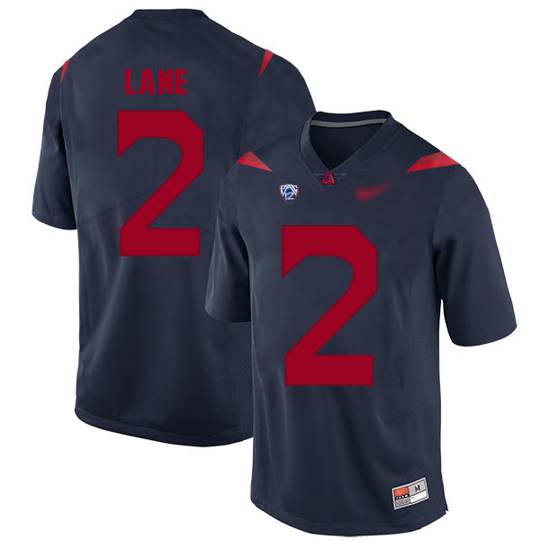 K'Hari Lane Arizona Wildcats Men's Jersey - #2 NCAA Navy Blue Replica Authentic