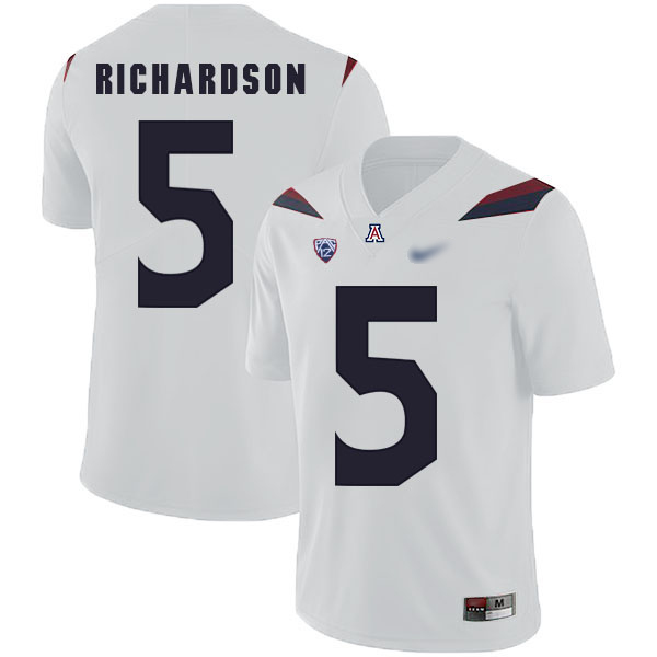 Shaquille Richardson Arizona Wildcats Men's Jersey - #5 NCAA White Replica Authentic