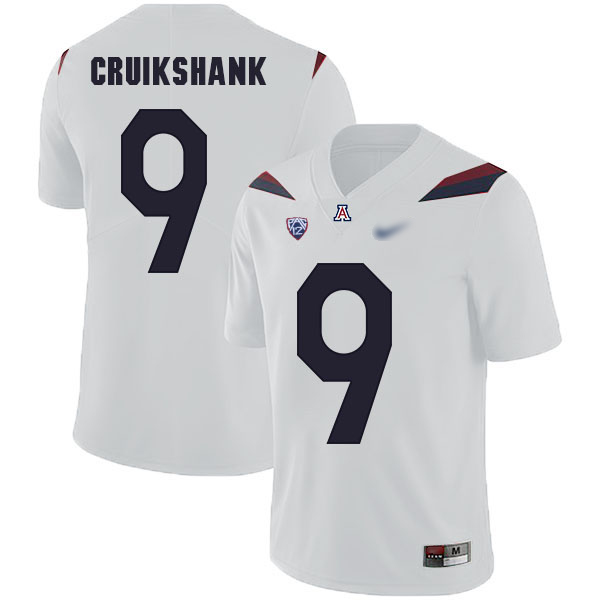 Dane Cruikshank Arizona Wildcats Men's Jersey - #9 NCAA White Replica Authentic