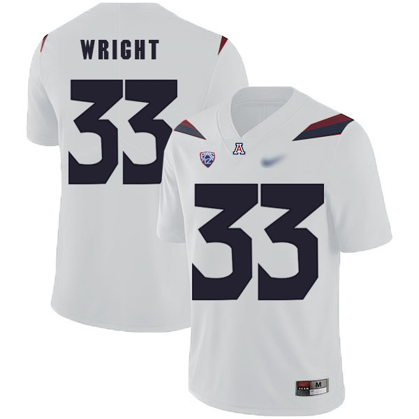 Mens Arizona Wildcats #33 Scooby Wright III Nike White College Football Game Jersey