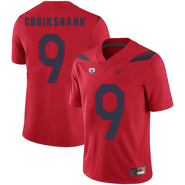 Dane Cruikshank Arizona Wildcats Men's Jersey - #9 NCAA Red Replica Authentic