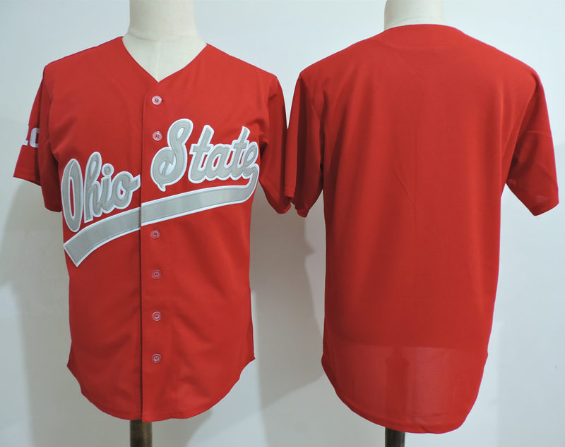 Men's Ohio State Buckeyes Blank Nike Red Baseball Team Jersey