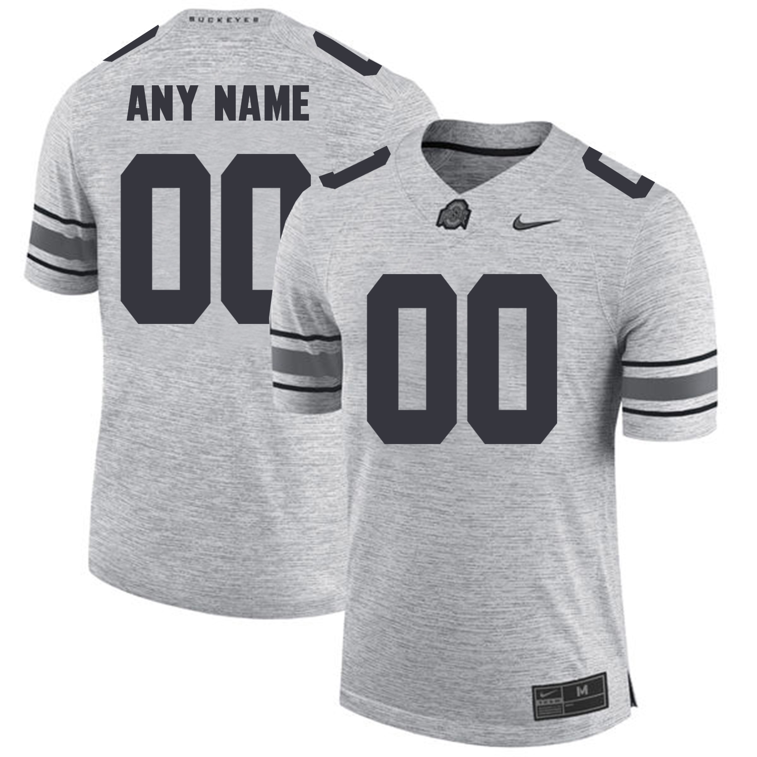 Men's Ohio State Buckeyes Custom College Football Nike Limited Jersey - Heather Gridiron Gray II