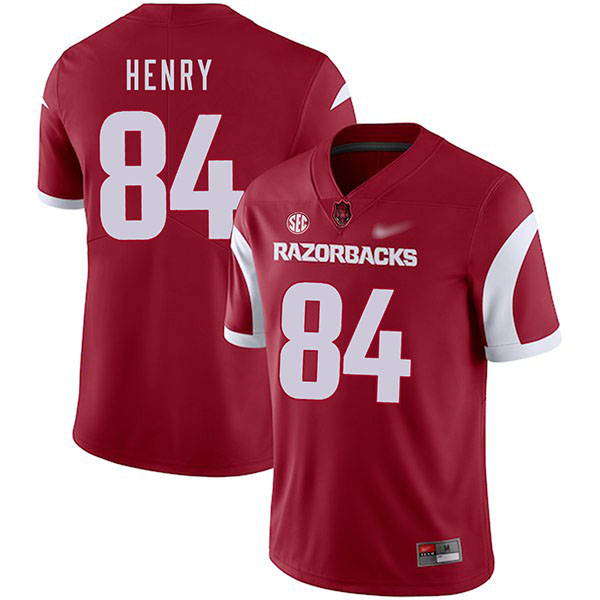 Hunter Henry Arkansas Razorbacks Men's Jersey - #84 NCAA Cardinal Game Authentic
