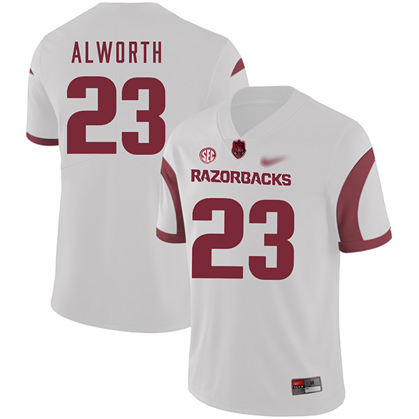 Lance Alworth Arkansas Razorbacks Men's Jersey - #23 NCAA White Game Authentic
