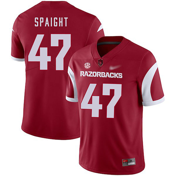 Martrell Spaight Arkansas Razorbacks Men's Jersey - #47 NCAA Cardinal Game Authentic