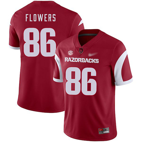Trey Flowers Arkansas Razorbacks Men's Jersey - #86 NCAA Cardinal Game Authentic