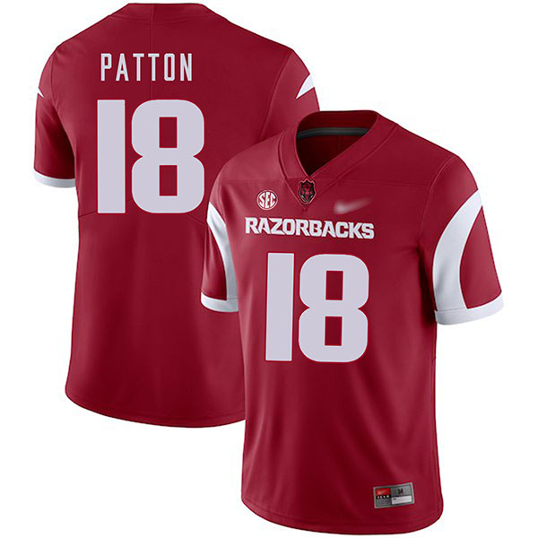 Jeremy Patton Arkansas Razorbacks Men's Jersey - #18 NCAA Cardinal Game Authentic