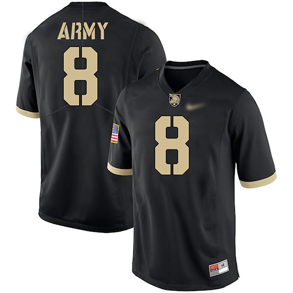 Kelvin Hopkins Jr Army Black Knights Men's Jersey - #8 NCAA Black Game Authentic