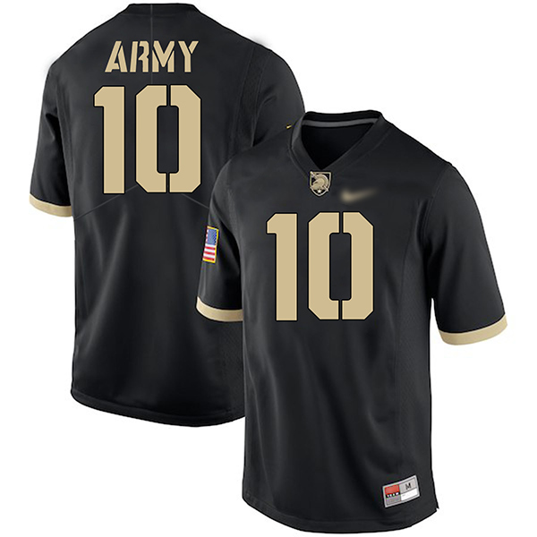 Mike Reynolds Army Black Knights Men's Jersey - #10 NCAA Black Game Authentic