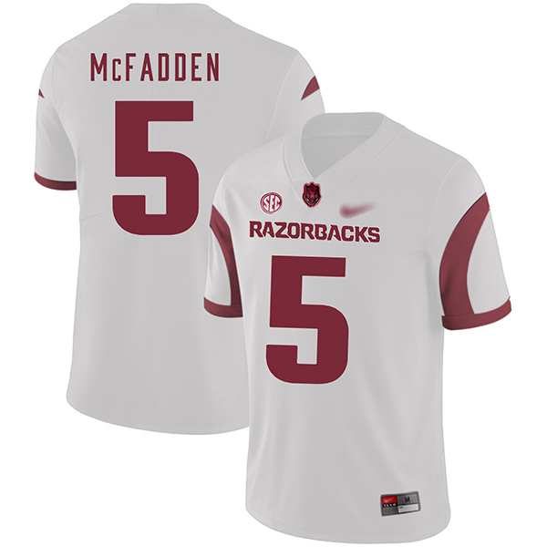 Darren McFadden Arkansas Razorbacks Men's Jersey - #5 NCAA White Game Authentic
