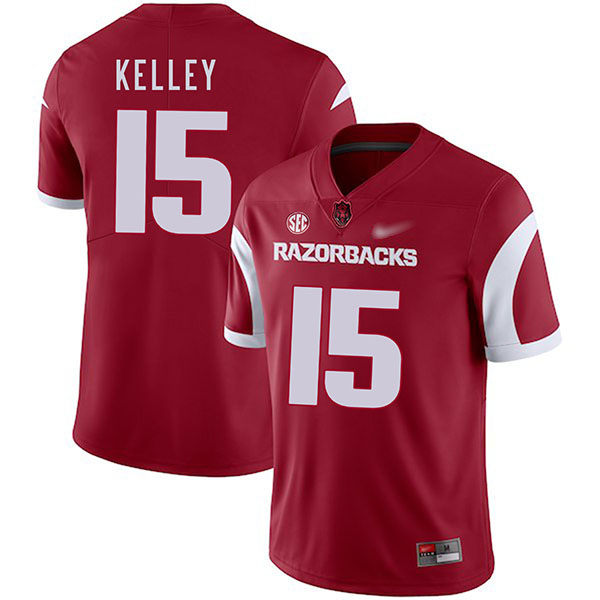 Cole Kelley Arkansas Razorbacks Men's Jersey - #15 NCAA Cardinal Game Authentic