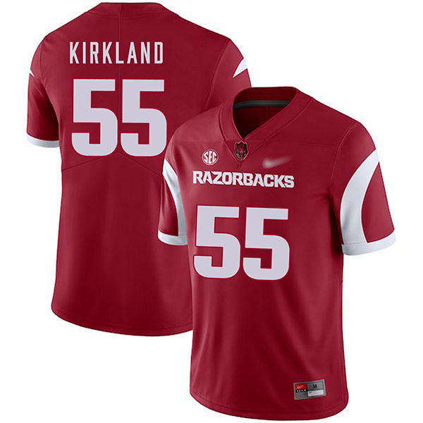 Denver Kirkland Arkansas Razorbacks Men's Jersey - #55 NCAA Cardinal Game Authentic