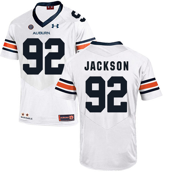 Alec Jackson Auburn Tigers Men's Jersey - #92 NCAA White Stitched Authentic