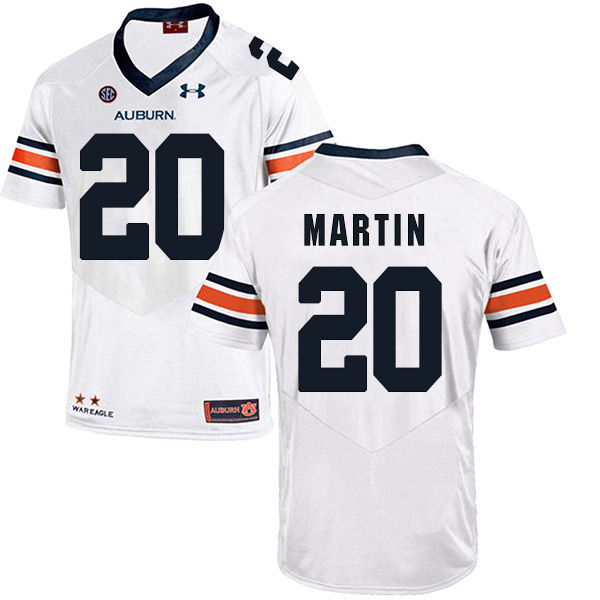 Asa Martin Auburn Tigers Men's Jersey - #20 NCAA White Stitched Authentic