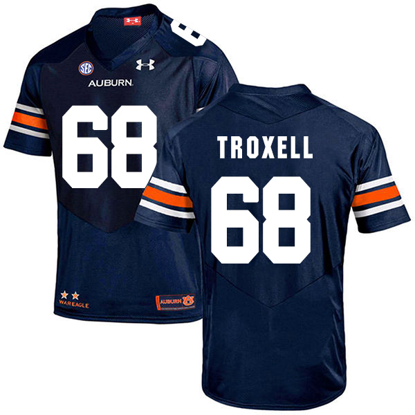 Austin Troxell Auburn Tigers Men's Jersey - #68 NCAA Navy Blue Stitched Authentic
