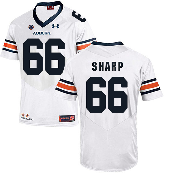 Bailey Sharp Auburn Tigers Men's Jersey - #66 NCAA White Stitched Authentic