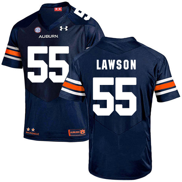 Carl Lawson Auburn Tigers Men's Jersey - #55 NCAA Navy Blue Stitched Authentic
