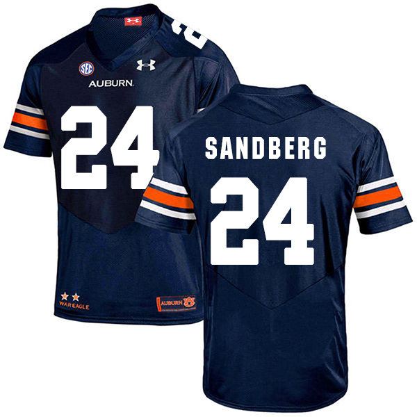 Cord Sandberg Auburn Tigers Men's Jersey - #24 NCAA Navy Blue Stitched Authentic