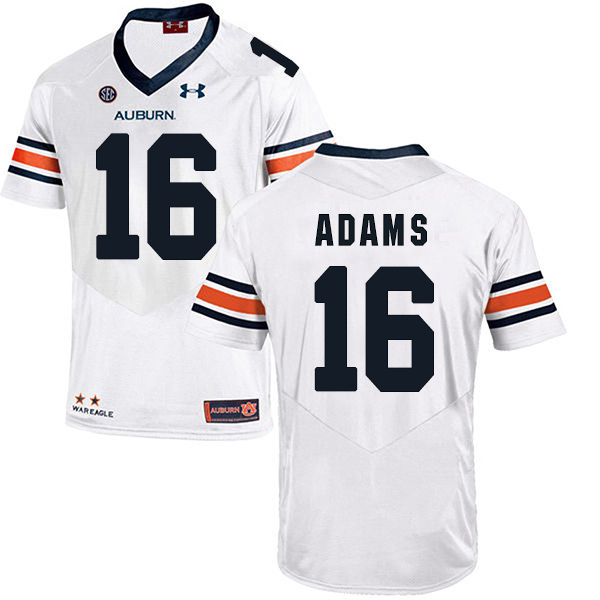 Devin Adams Auburn Tigers Men's Jersey - #16 NCAA White Stitched Authentic