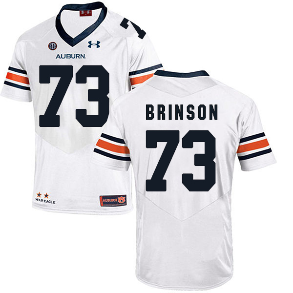 Gabe Brinson Auburn Tigers Men's Jersey - #73 NCAA White Stitched Authentic