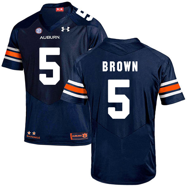 Derrick Brown Auburn Tigers Men's Jersey - #5 NCAA Navy Blue Stitched Authentic