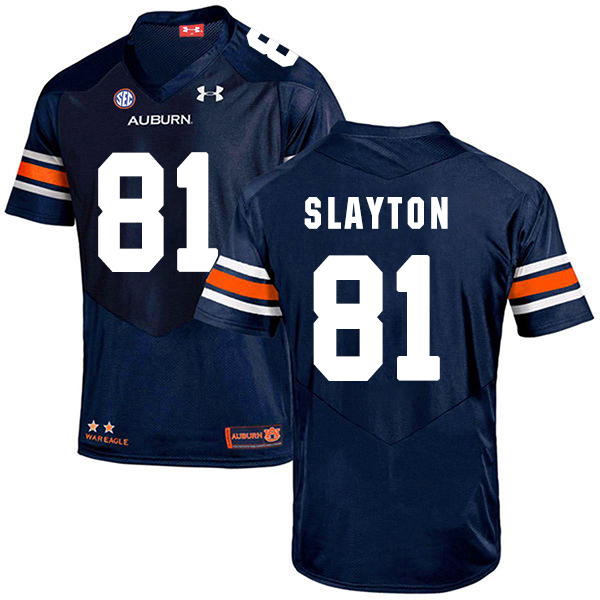 Darius Slayton Auburn Tigers Men's Jersey - #81 NCAA Navy Blue Stitched Authentic