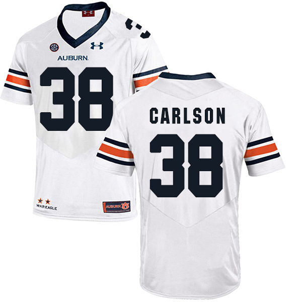 Daniel Carlson Auburn Tigers Men's Jersey - #38 NCAA White Stitched Authentic