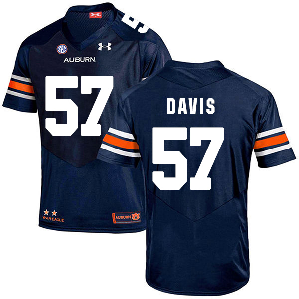 Deshaun Davis Auburn Tigers Men's Jersey - #57 NCAA Navy Blue Stitched Authentic