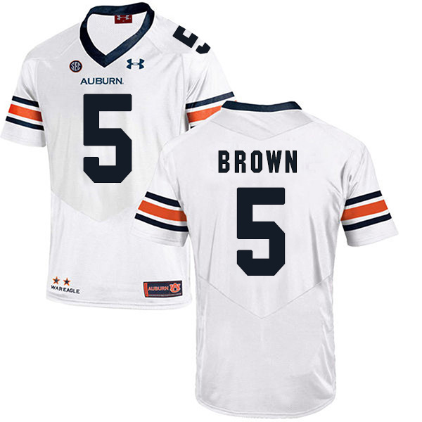 Derrick Brown Auburn Tigers Men's Jersey - #5 NCAA White Stitched Authentic
