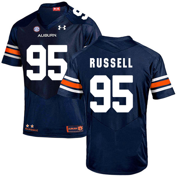 Dontavius Russell Auburn Tigers Men's Jersey - #95 NCAA Navy Blue Stitched Authentic