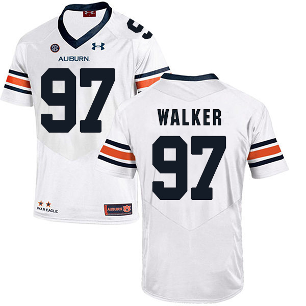 Gary Walker Auburn Tigers Men's Jersey - #97 NCAA White Stitched Authentic