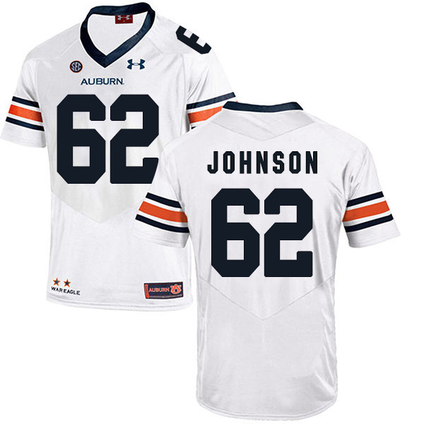 Jaunta'vius Johnson Auburn Tigers Men's Jersey - #62 NCAA White Stitched Authentic