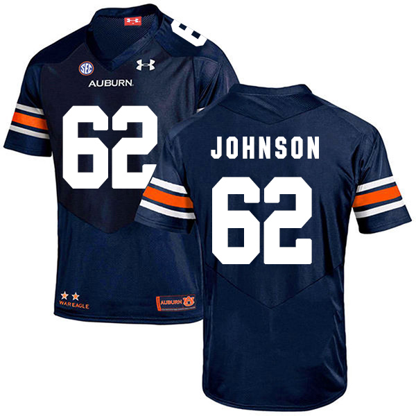 Jaunta'vius Johnson Auburn Tigers Men's Jersey - #62 NCAA Navy Blue Stitched Authentic