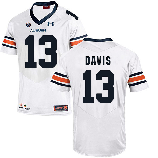 Javaris Davis Auburn Tigers Men's Jersey - #13 NCAA White Stitched Authentic