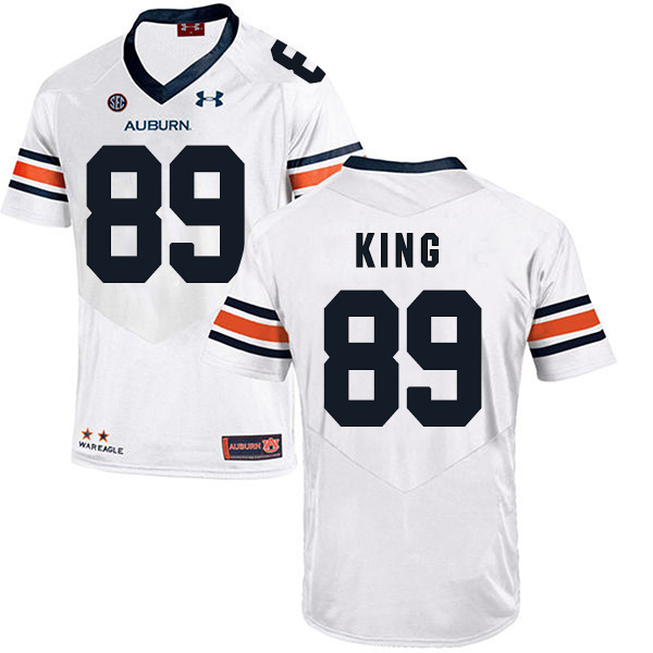 Griffin King Auburn Tigers Men's Jersey - #89 NCAA White Stitched Authentic