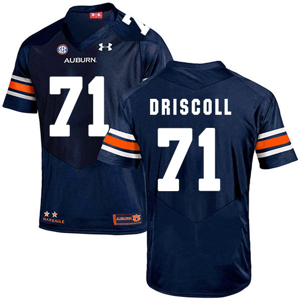 Jack Driscoll Auburn Tigers Men's Jersey - #71 NCAA Navy Blue Stitched Authentic