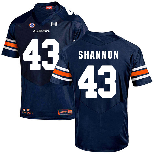 Ian Shannon Auburn Tigers Men's Jersey - #43 NCAA Navy Blue Stitched Authentic