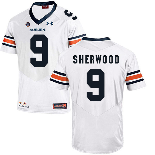 Jamien Sherwood Auburn Tigers Men's Jersey - #9 NCAA White Stitched Authentic