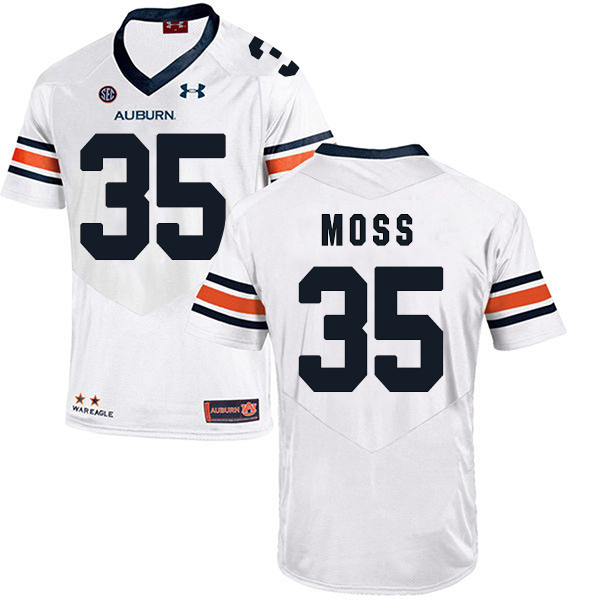 James Moss Auburn Tigers Men's Jersey - #35 NCAA White Stitched Authentic