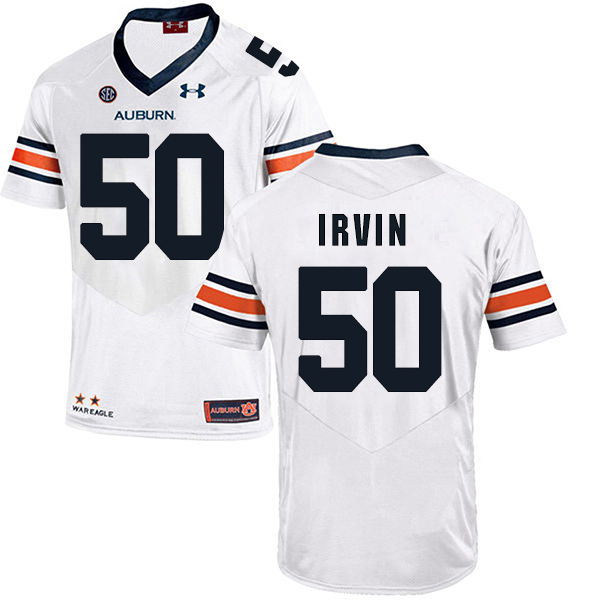 Jalil Irvin Auburn Tigers Men's Jersey - #50 NCAA White Stitched Authentic