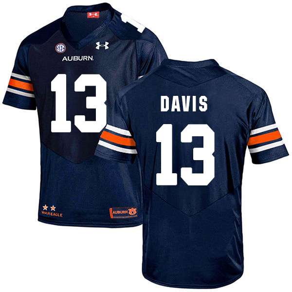 Javaris Davis Auburn Tigers Men's Jersey - #13 NCAA Navy Blue Stitched Authentic