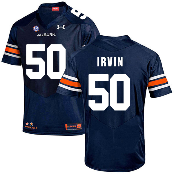 Jalil Irvin Auburn Tigers Men's Jersey - #50 NCAA Navy Blue Stitched Authentic