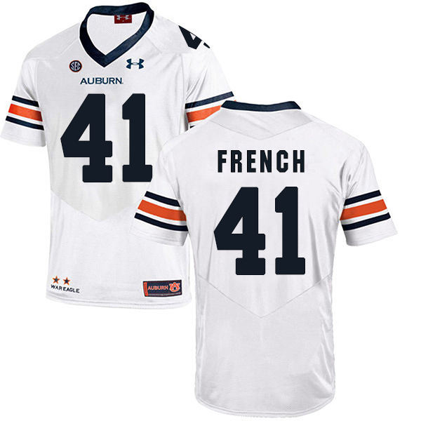 Josh French Auburn Tigers Men's Jersey - #41 NCAA White Stitched Authentic