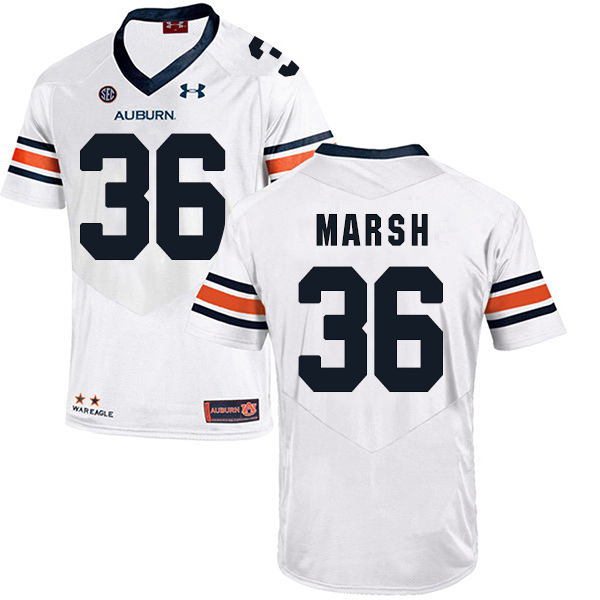 Josh Marsh Auburn Tigers Men's Jersey - #36 NCAA White Stitched Authentic