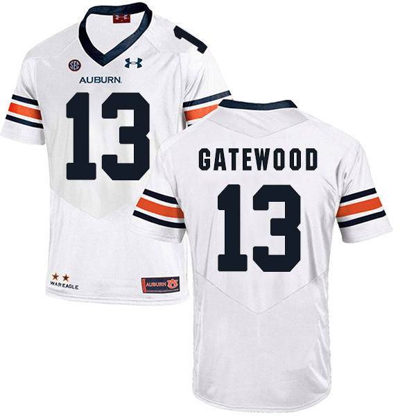 Joey Gatewood Auburn Tigers Men's Jersey - #13 NCAA White Stitched Authentic