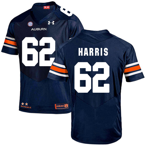 Josh Harris Auburn Tigers Men's Jersey - #62 NCAA Navy Blue Stitched Authentic