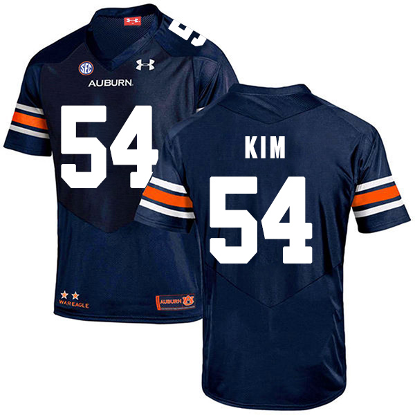 Kaleb Kim Auburn Tigers Men's Jersey - #54 NCAA Navy Blue Stitched Authentic